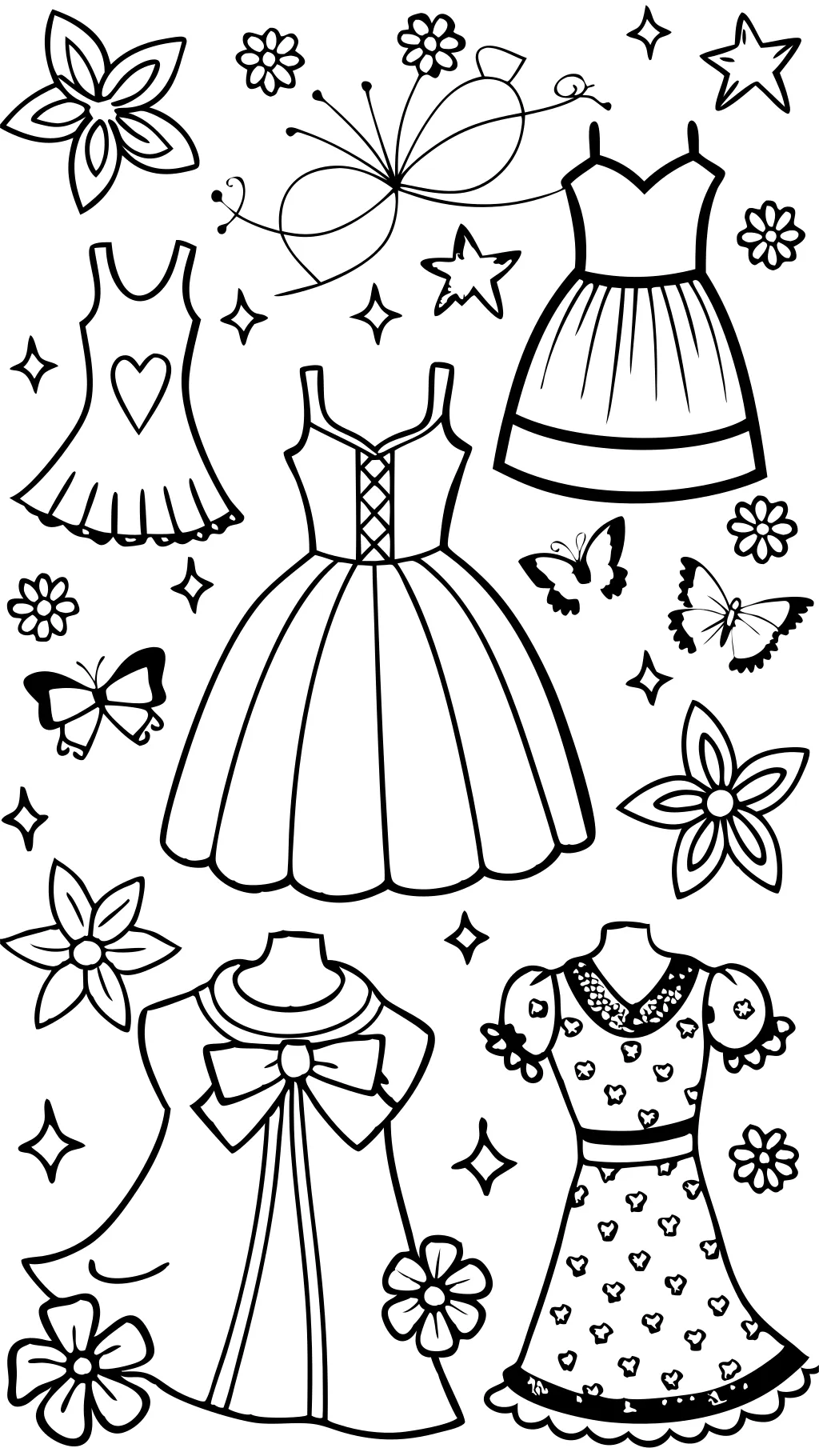 belles coloriages de robe robe coloriage